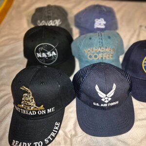 7 Assorted Baseball Style Caps